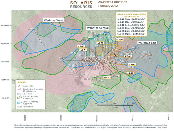 Figure 2 -Plan View of Warintza Drilling Released to Date